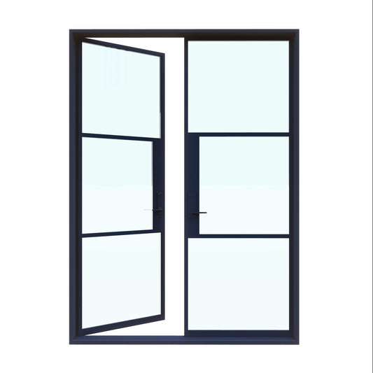 Light 6 Double | Steel French Doors