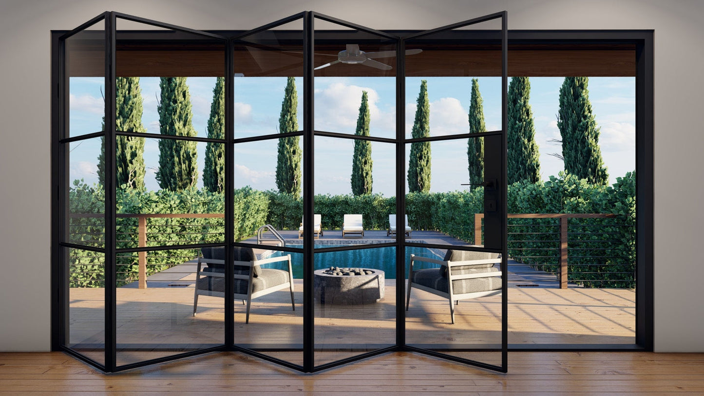 Light 3 Bi-Fold - 3 Panel | Steel French Doors