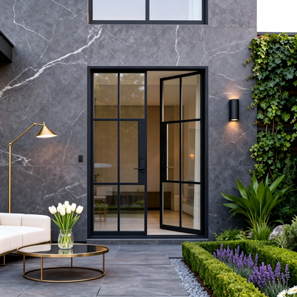 Light 3 - Double | Steel French Doors