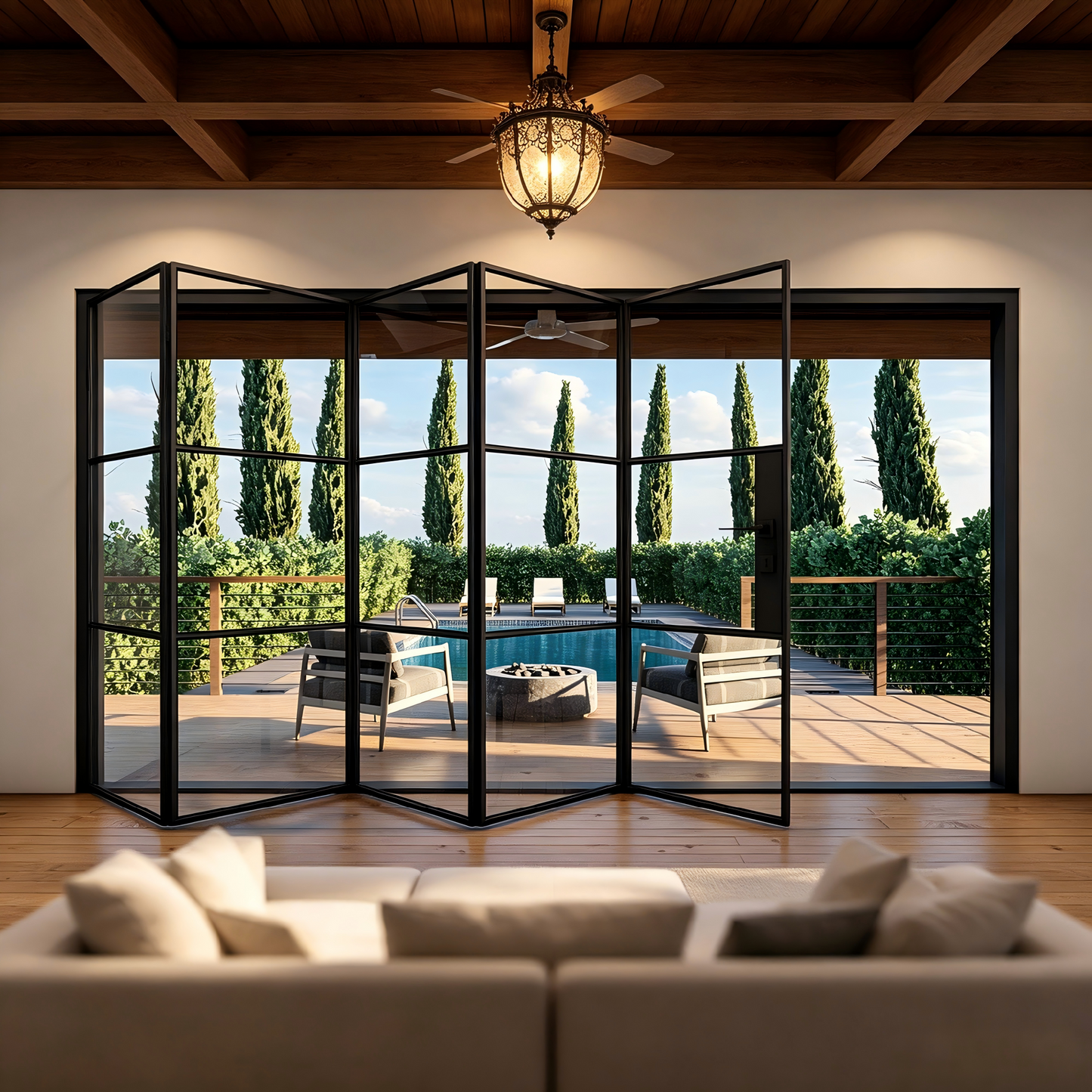 Light 3 Bi-Fold - 3 Panel | Steel French Doors
