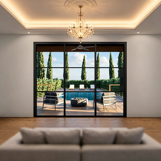 Light 3 Bi-Fold - 3 Panel | Steel French Doors