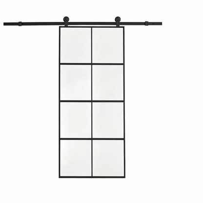 Pre-Order: Light 6 Barn Door - Single | Steel Interior Door