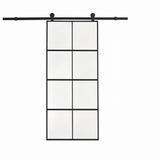 Pre-Order: Light 6 Barn Door - Single | Steel Interior Door