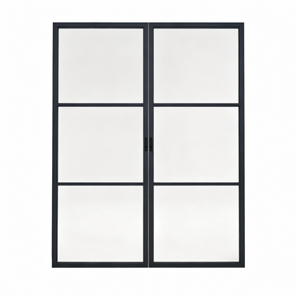 Pre-Order: Light 3 Interior - Double Pocket Door | Steel Pocket Doors