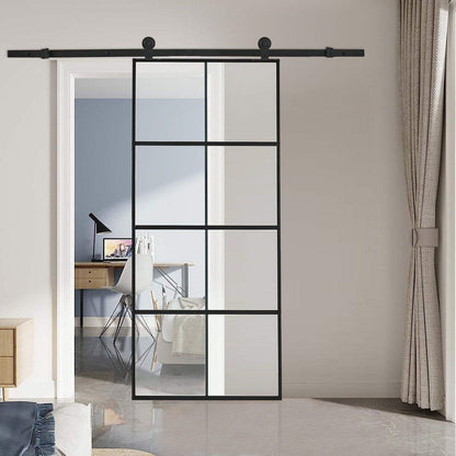 Pre-Order: Light 6 Barn Door - Single | Steel Interior Door