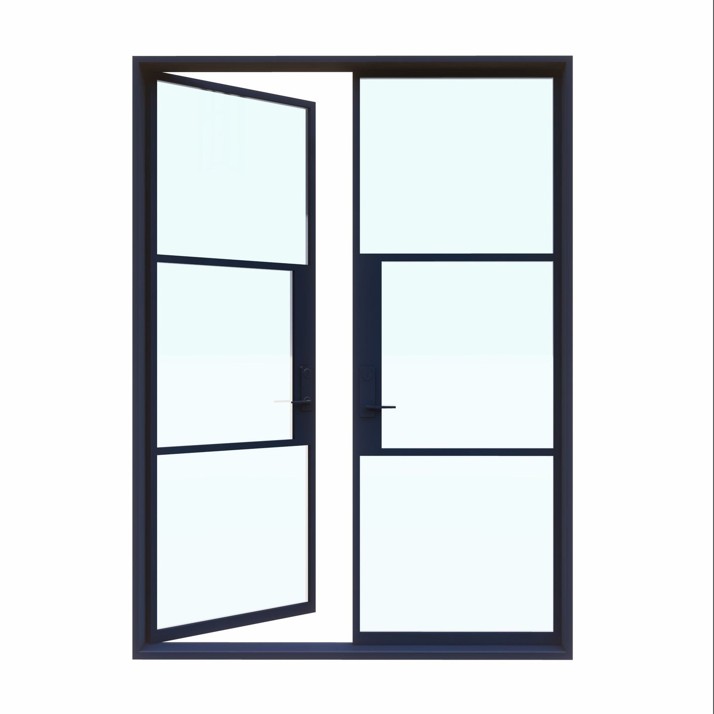 Light 6 Double | Steel French Doors