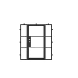 Light 3 - Single + Sidelights (Cold Weather + Thermal Break) | Steel French Doors (Ships 16-18 Weeks)