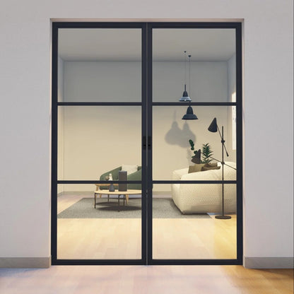 Pre-Order: Light 3 Interior - Double Pocket Door | Steel Pocket Doors