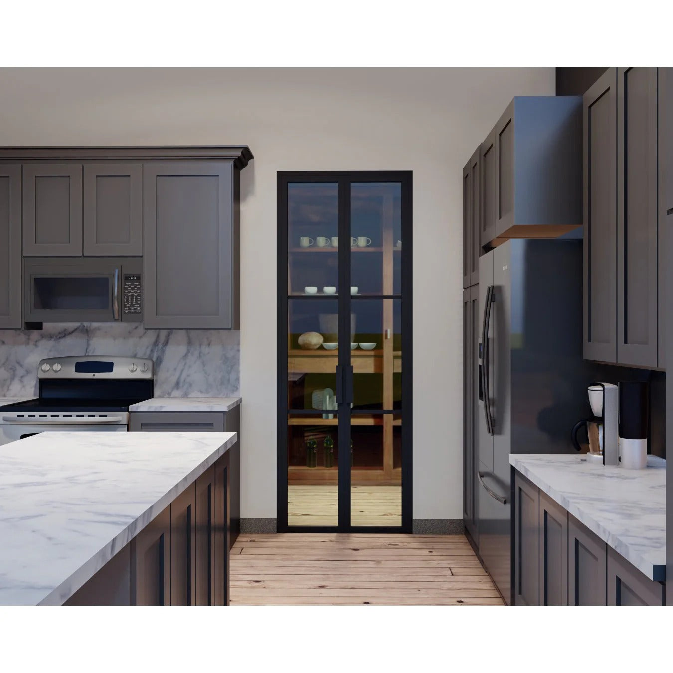 Light 3 Interior - Double | Steel Interior Door